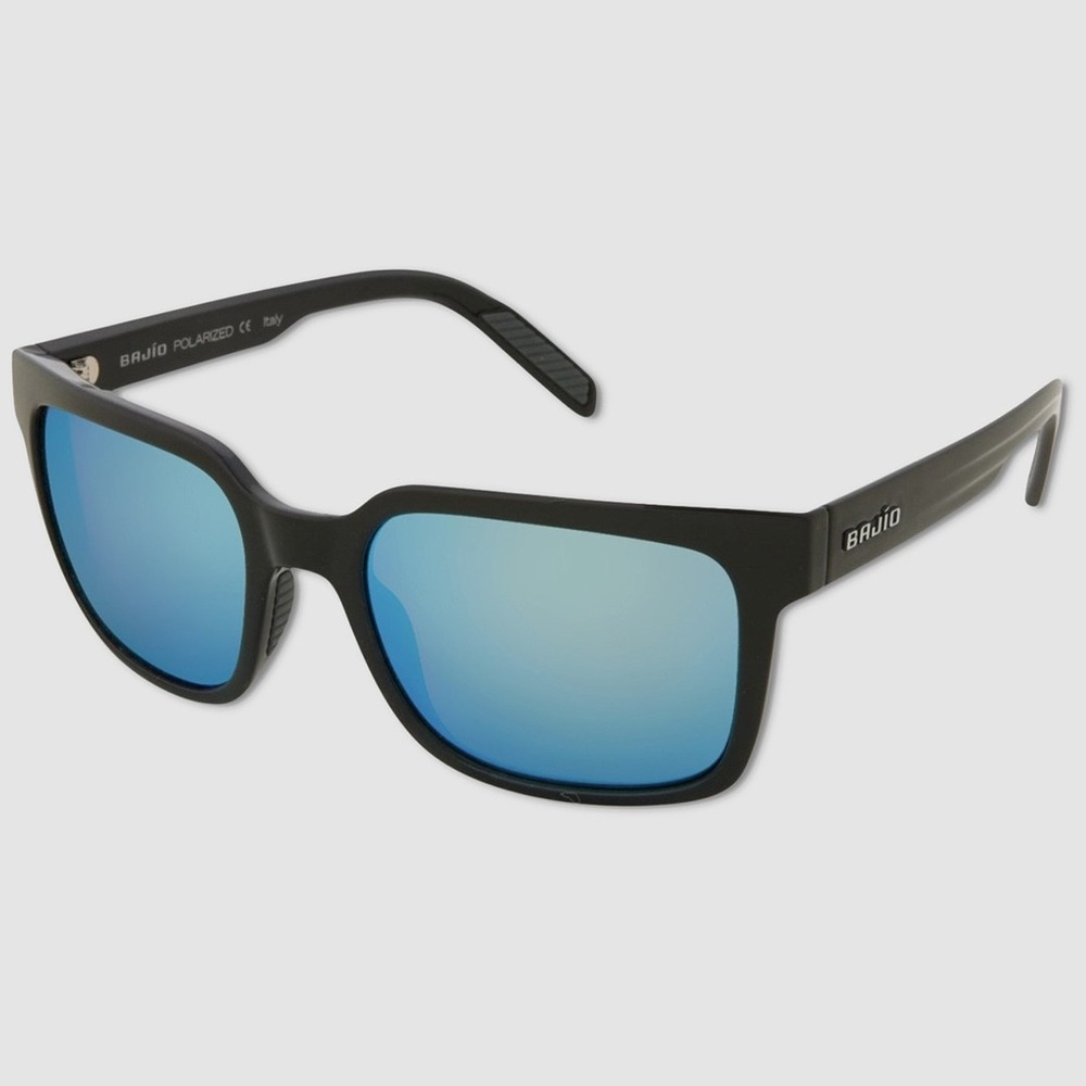 Bajio Paila Polarized Sunglasses - NIB Gloss Black / Blue Mirror - #46811-SUN2